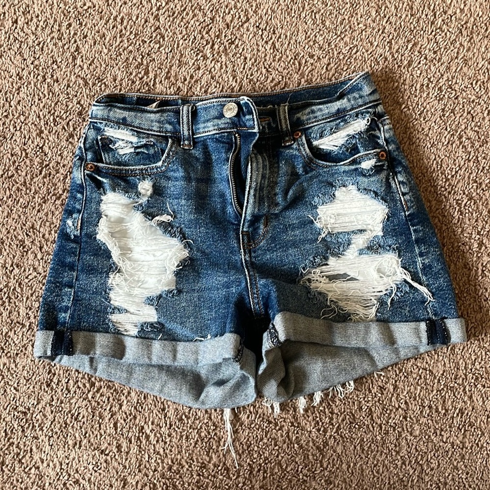 American Eagle Stretch Jean Shorts Size 0